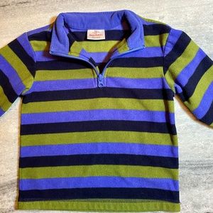 Hanna Anderson fleece striped pullover